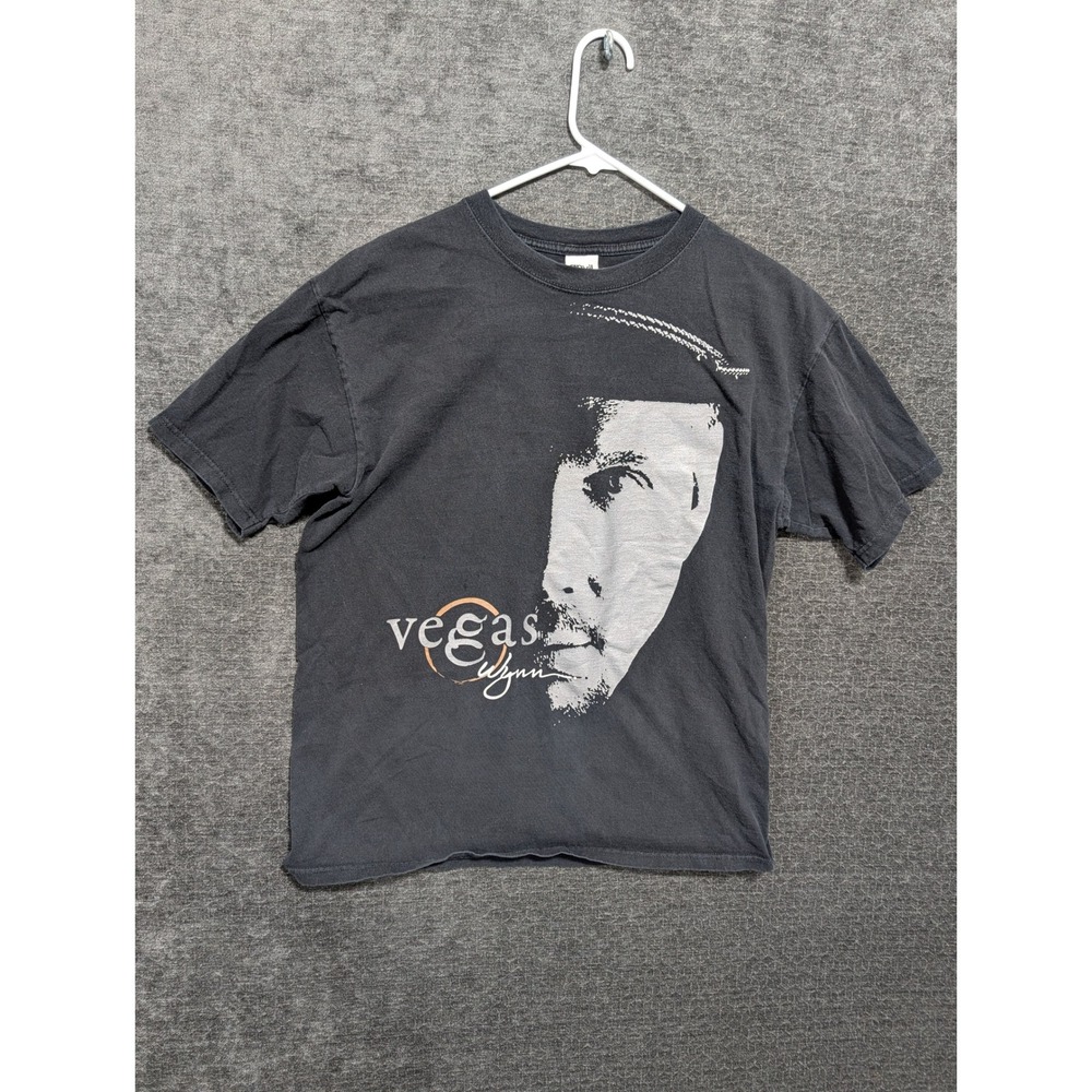 Garth Brooks Vegas Wynn Concert T-Shirt Mens Large Black Graphic Tee Anvil 1433